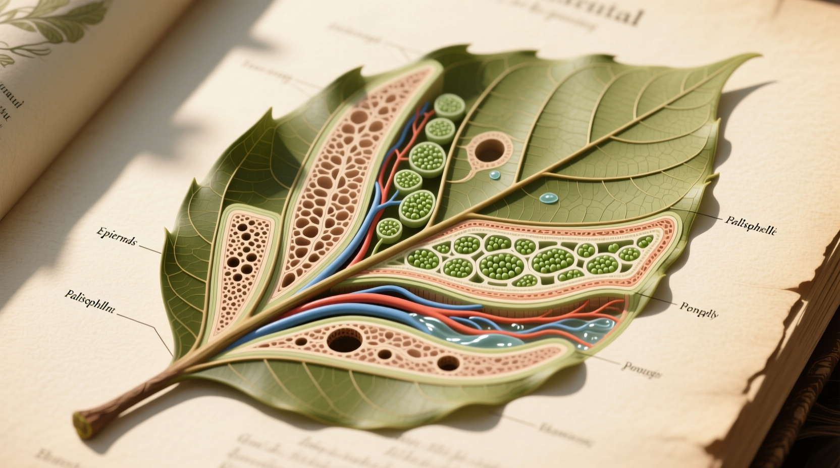 anatomy and biology of tree leaves