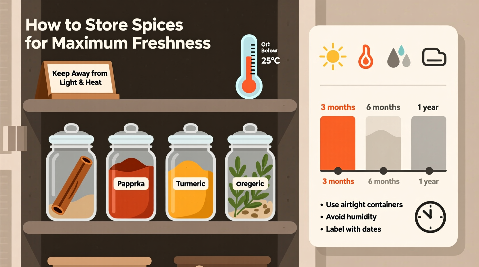 how to store spices to keep them fresh for months