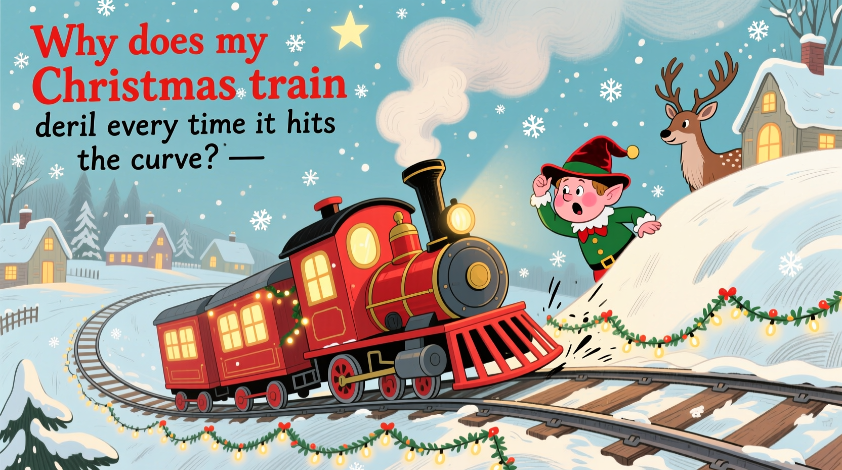 why does my christmas train derail every time it hits the curve