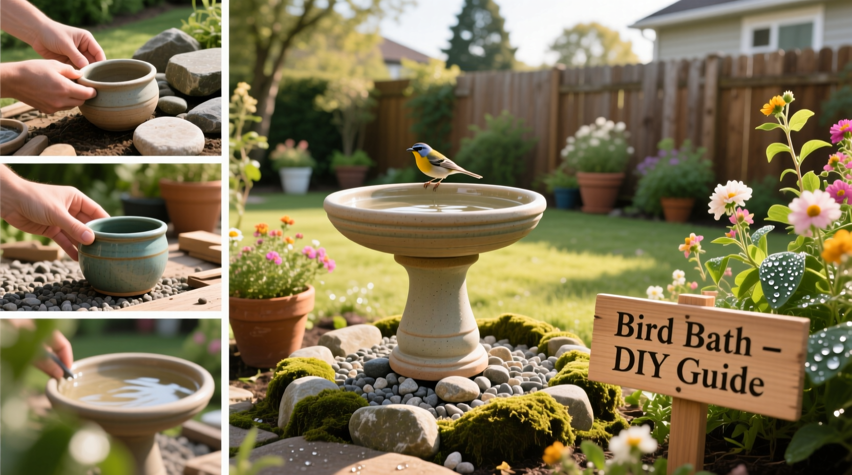 how to make a bird bath