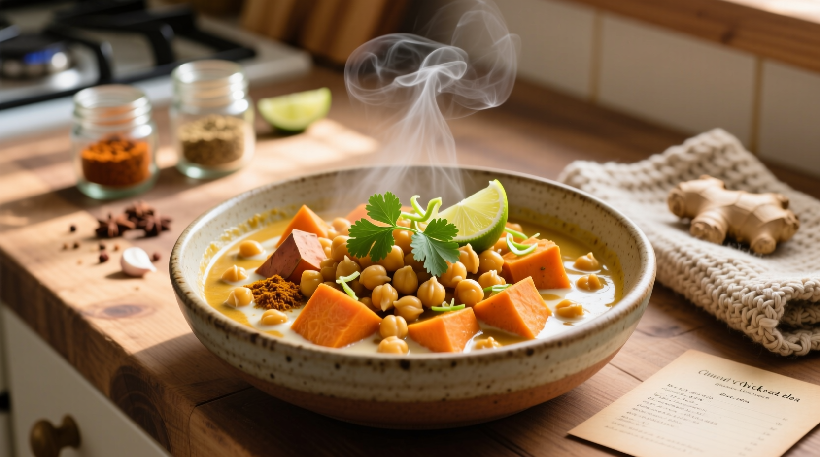 sweet potato and chickpea curry
