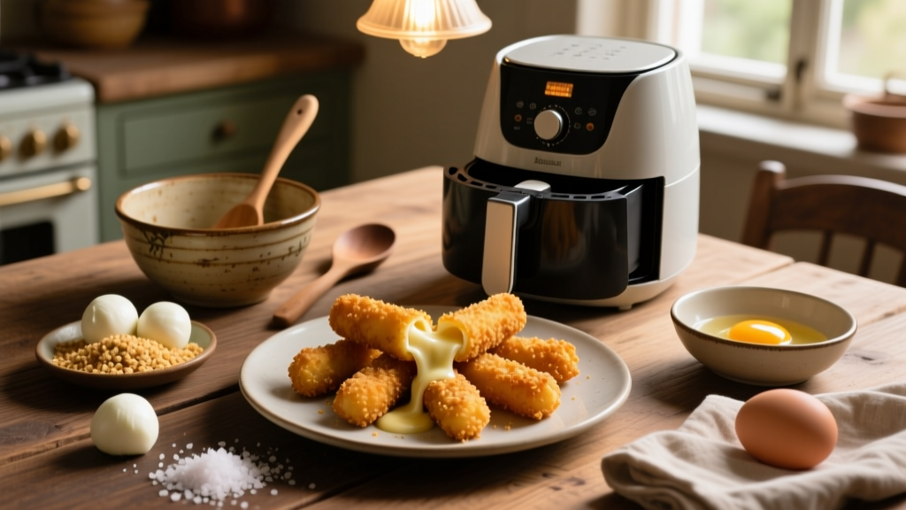 Air Fry Farm Rich Mozzarella Sticks Perfectly