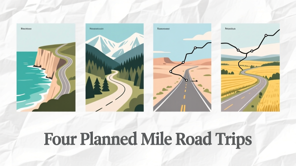 Four Planned Mile Road Trips: Budget-Friendly, Scenic, and Logistically Smart Drives Across the U.S.