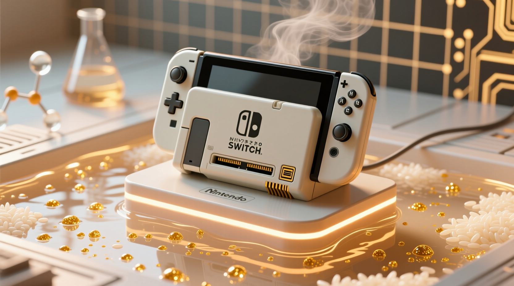 eco friendly cleaning rice water for switch docks