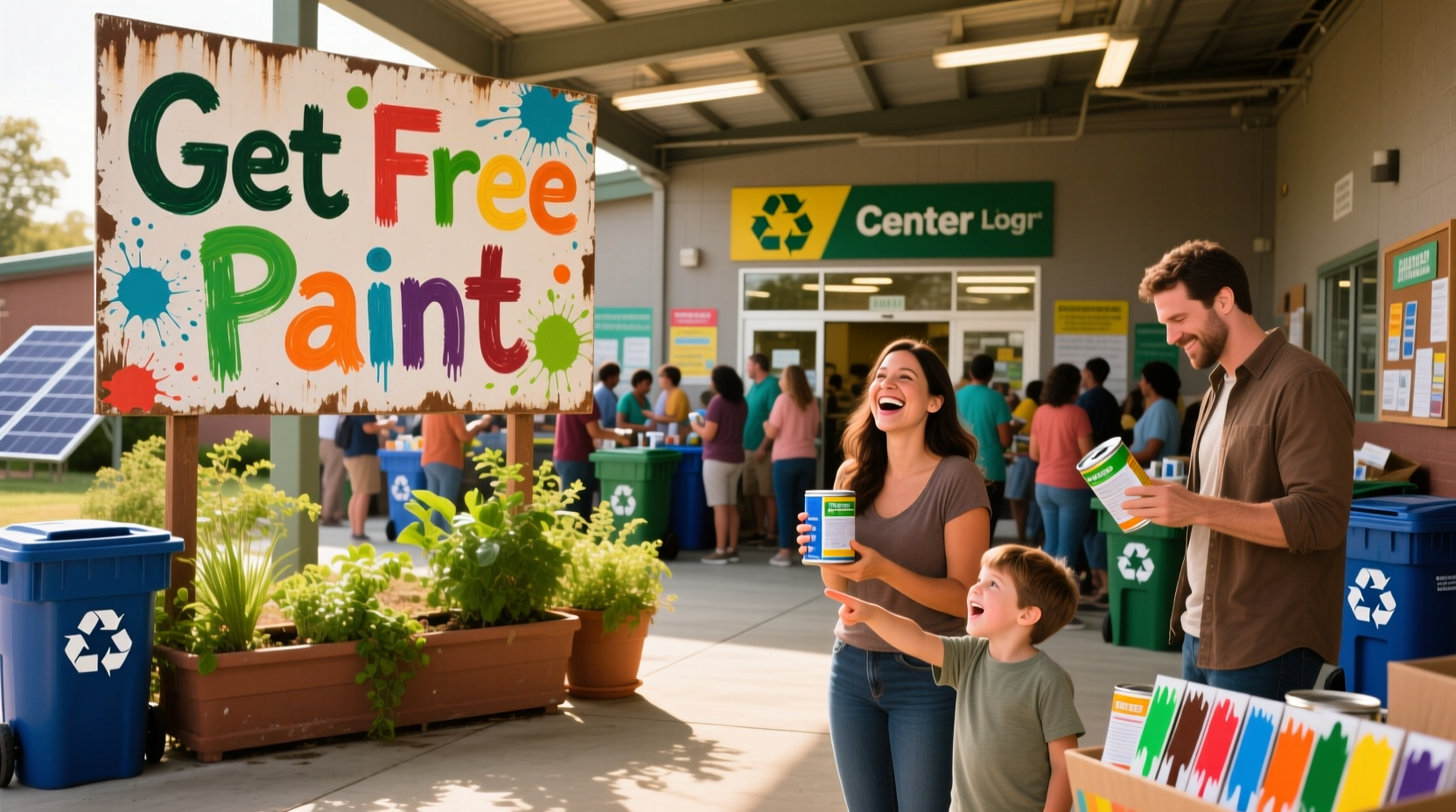 get free paint at your local recycling center