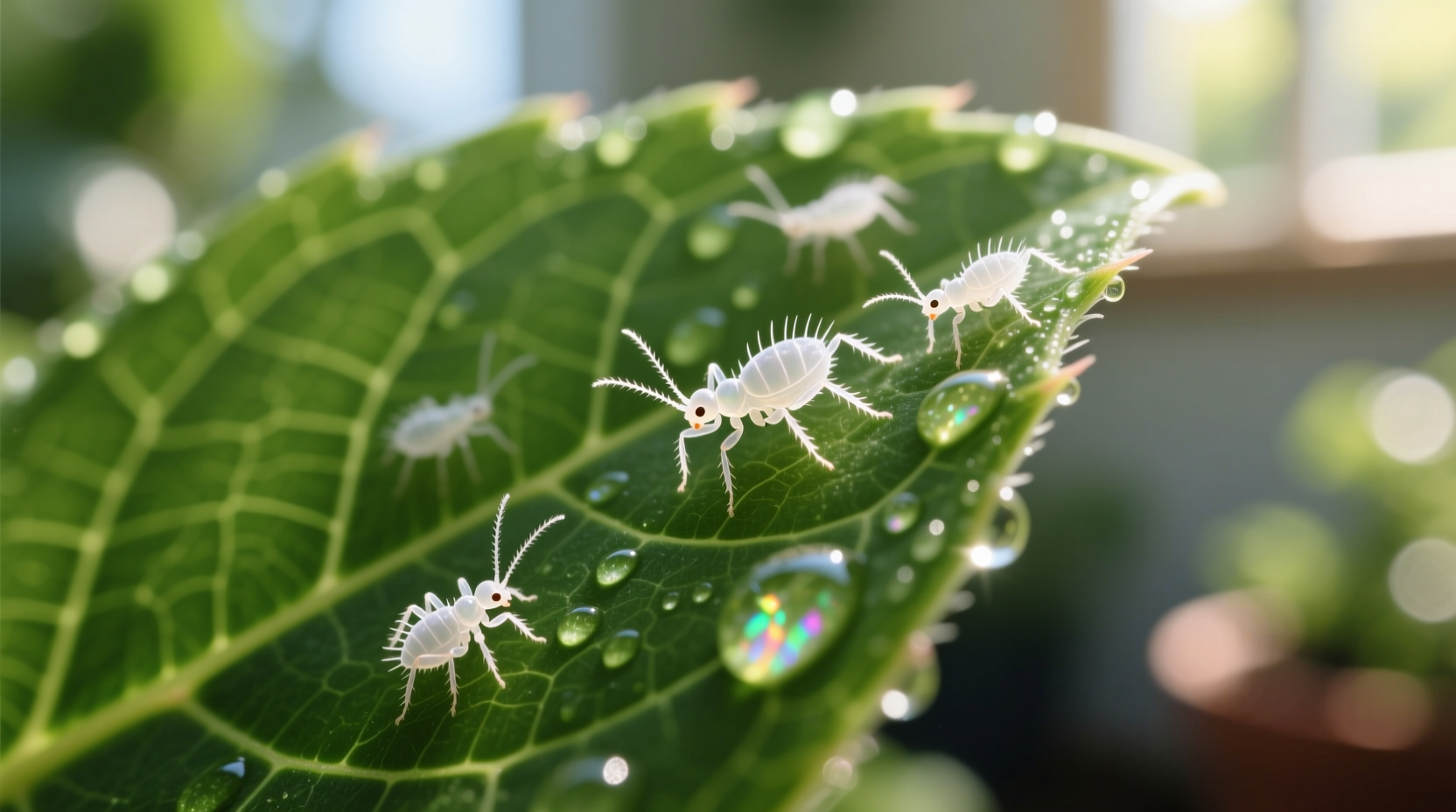 tiny white plant pests