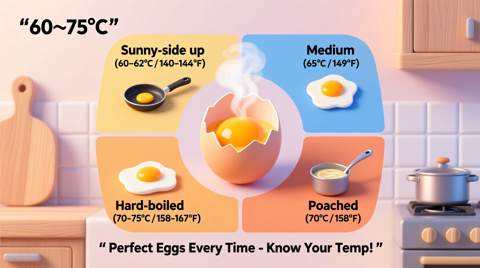 what temp to cook eggs