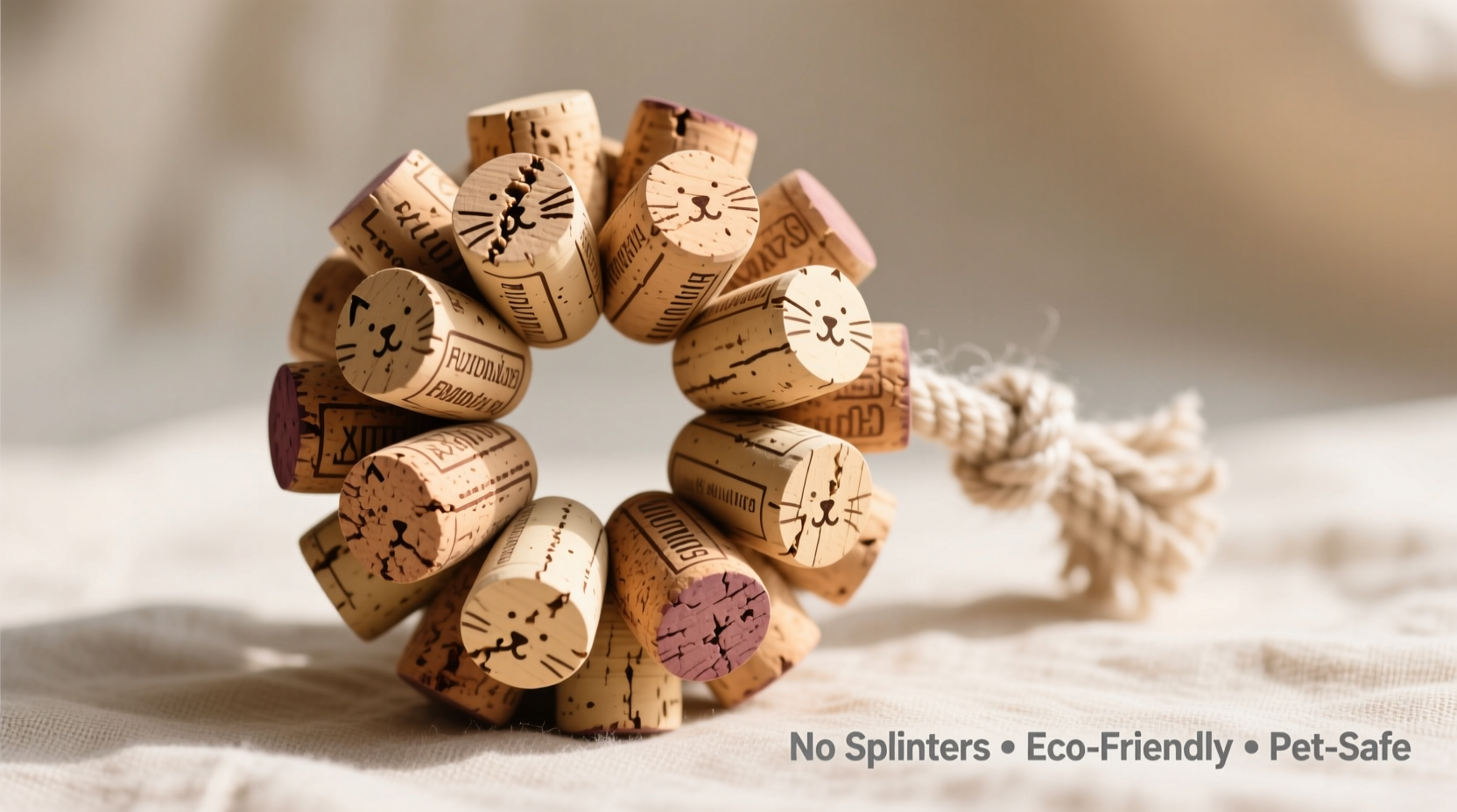 how to use leftover wine corks for stylish pet toy DIYs that won’t splinter