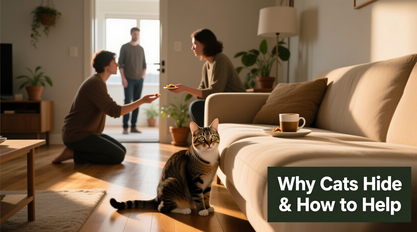 why do cats hide when guests arrive and how to help them feel less stressed