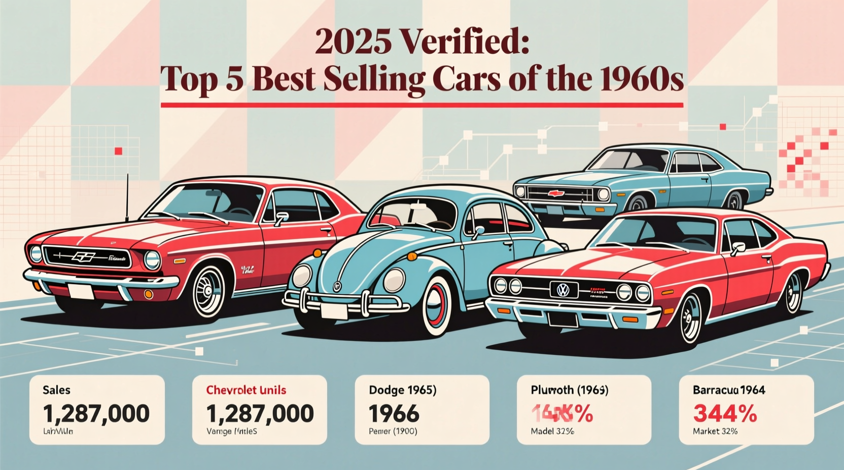 best selling cars in the 1960s