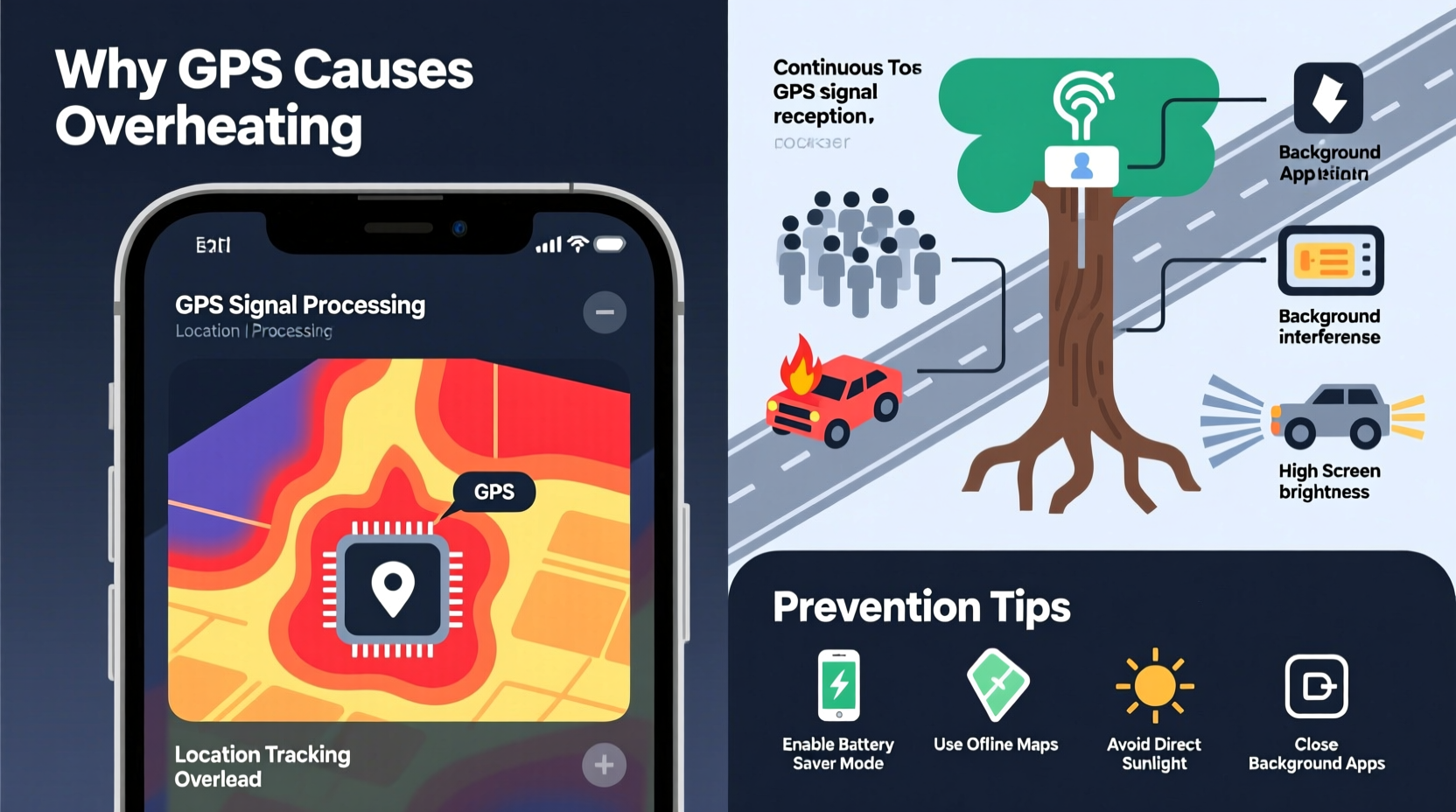 why does my phone overheat when using gps navigation fixes and prevention
