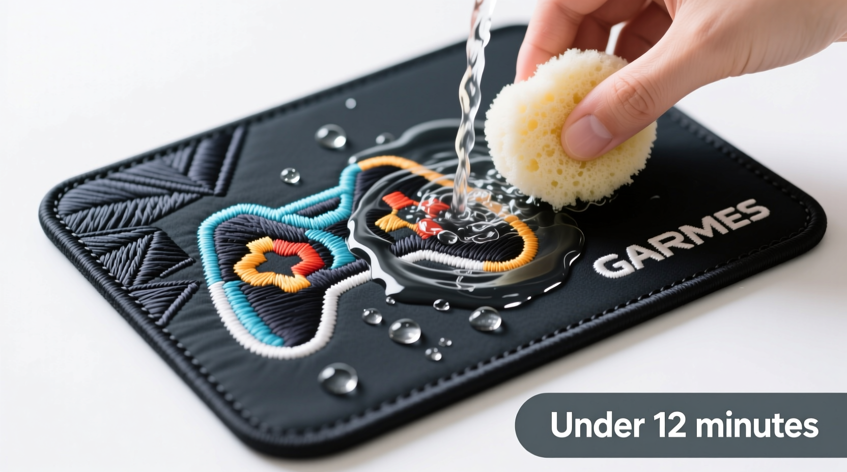 how to wash embroidered gamer mouse pads safely
