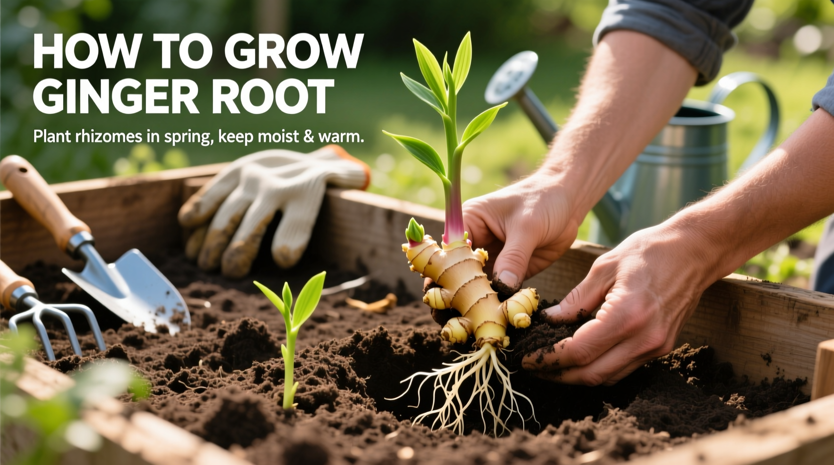 grow ginger root at home  step by step guide