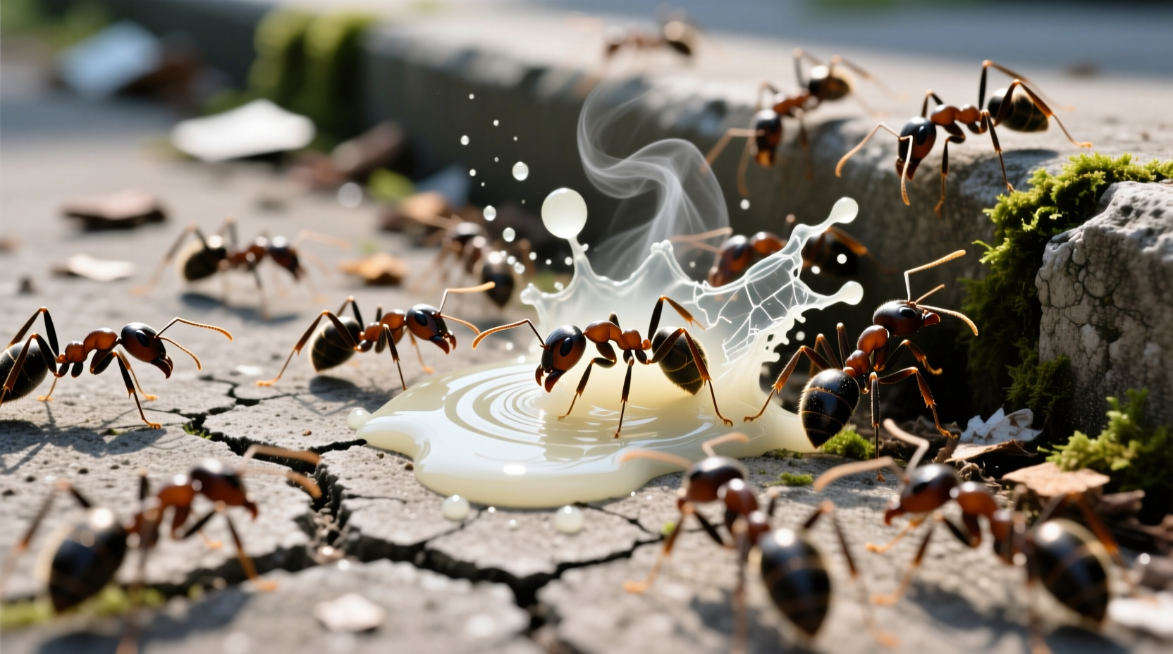 does bleach kill ants