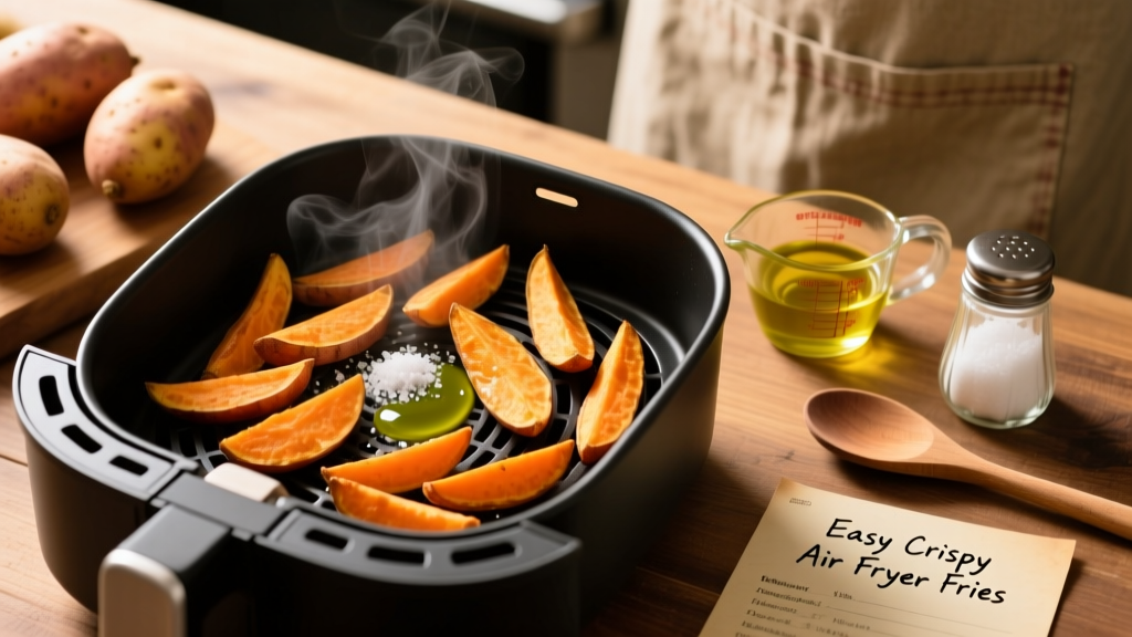 Crispy Air Fried Sweet Potato Fries (Easy Recipe!)