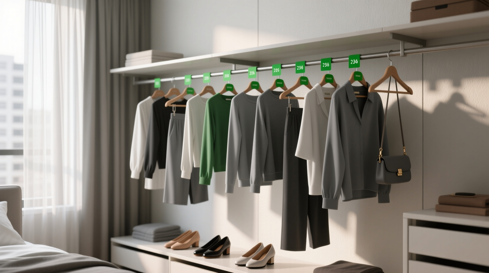 arrange outfits by last worn to cut down decision time