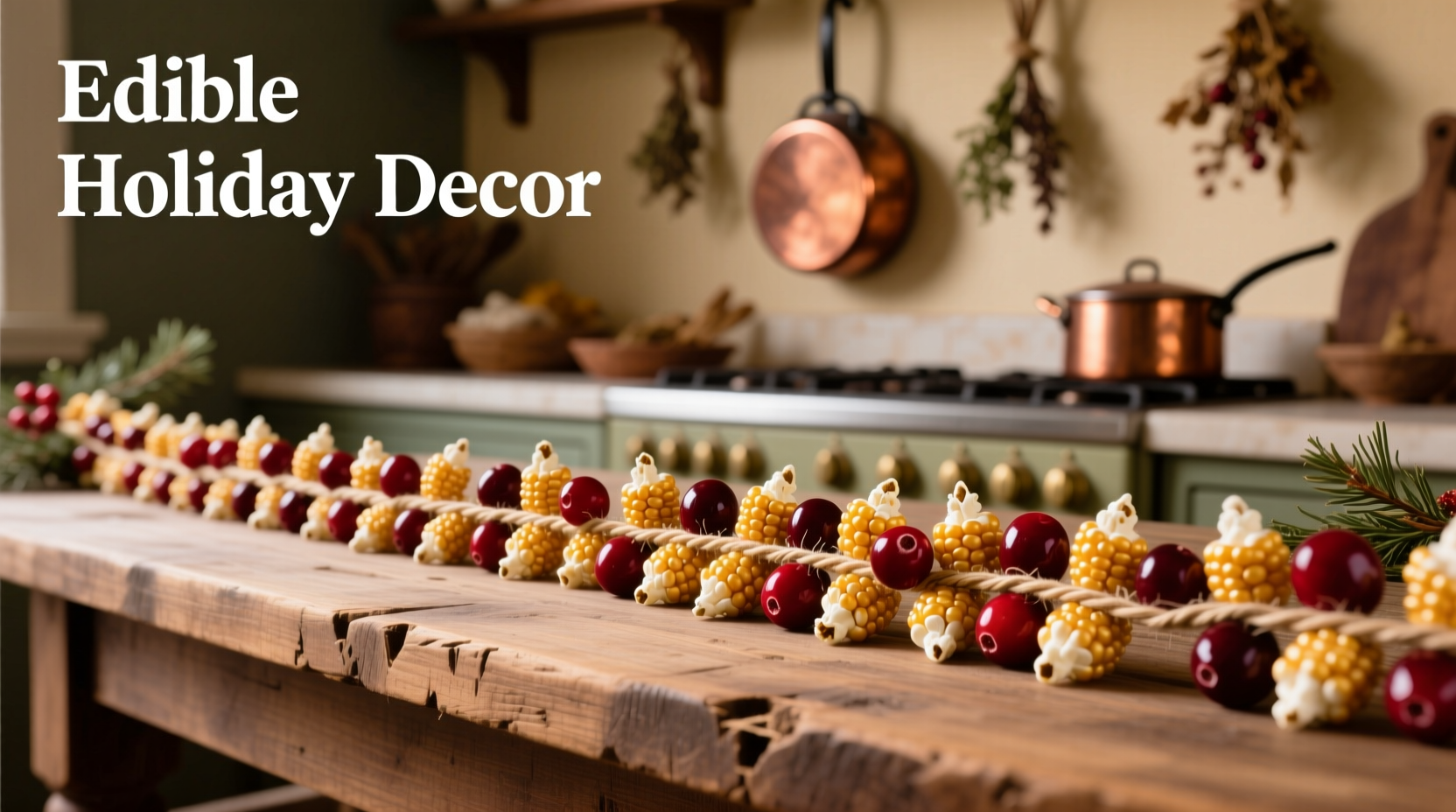 how to make edible popcorn and cranberry garlands without breaking threads