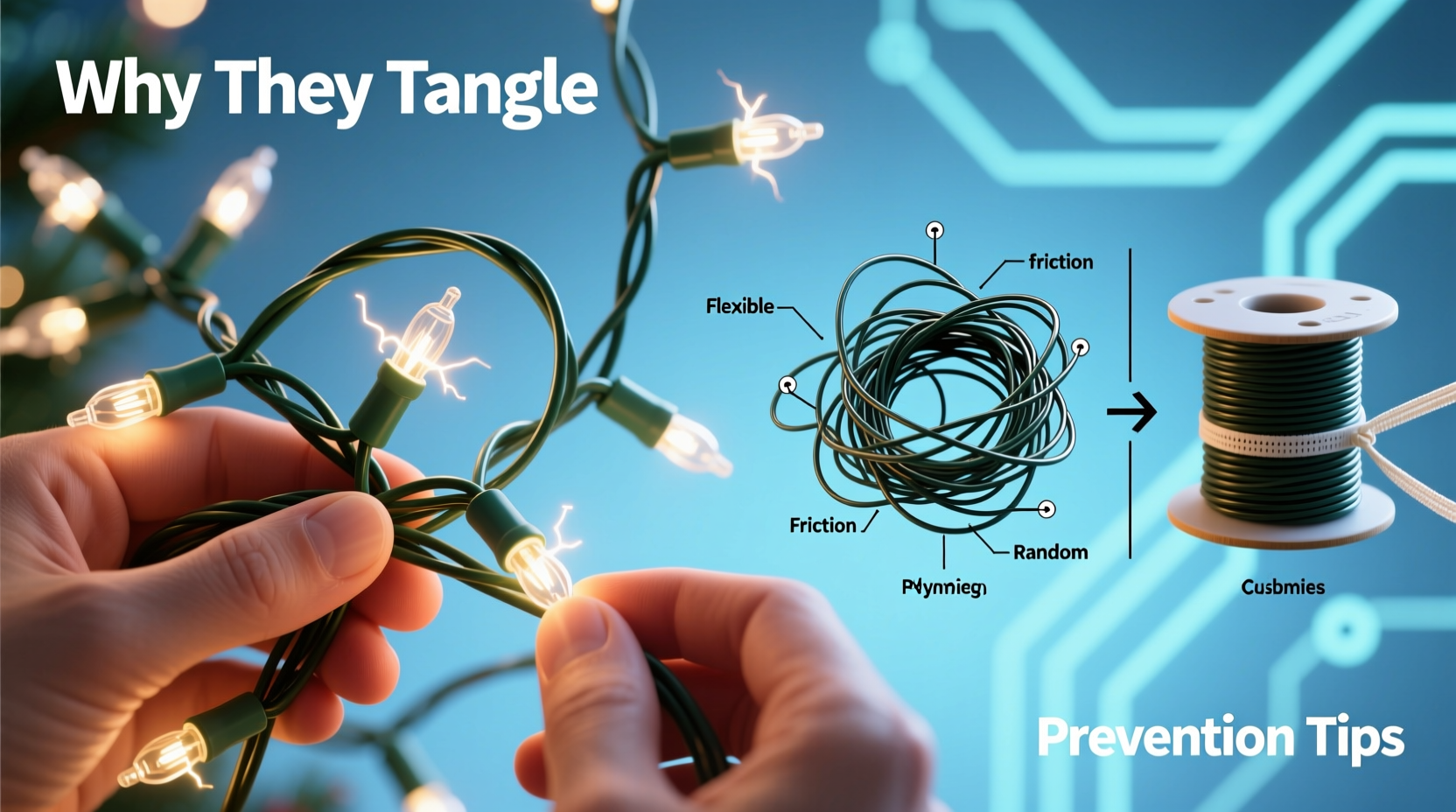 why do christmas lights tangle so easily and how to avoid it forever