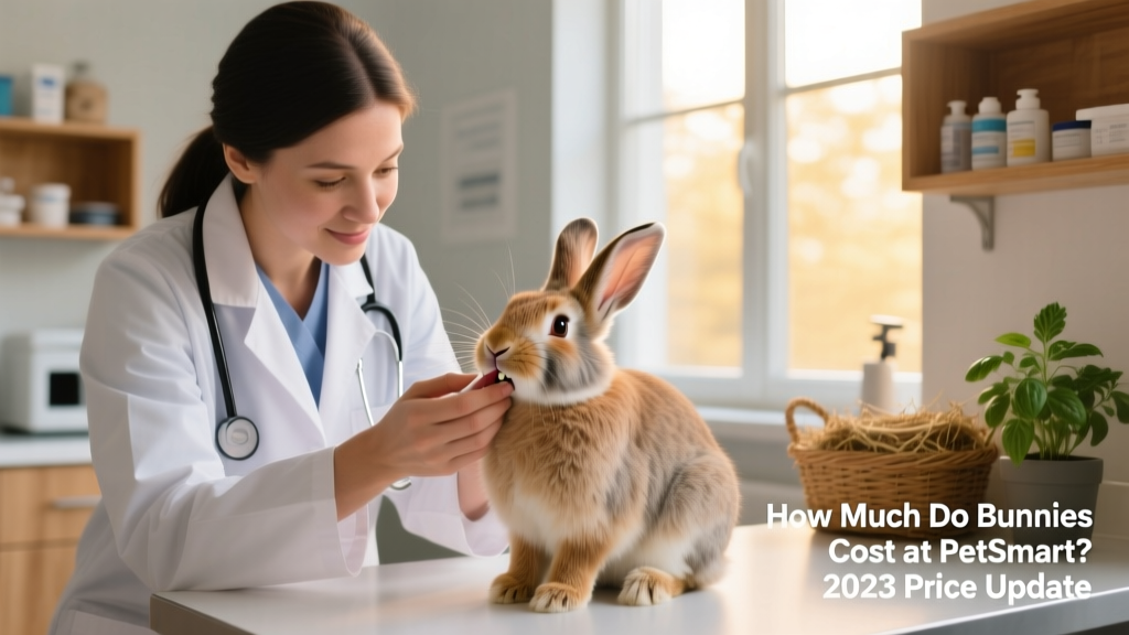 A veterinarian gently examining a rabbit’s teeth during a wellness check