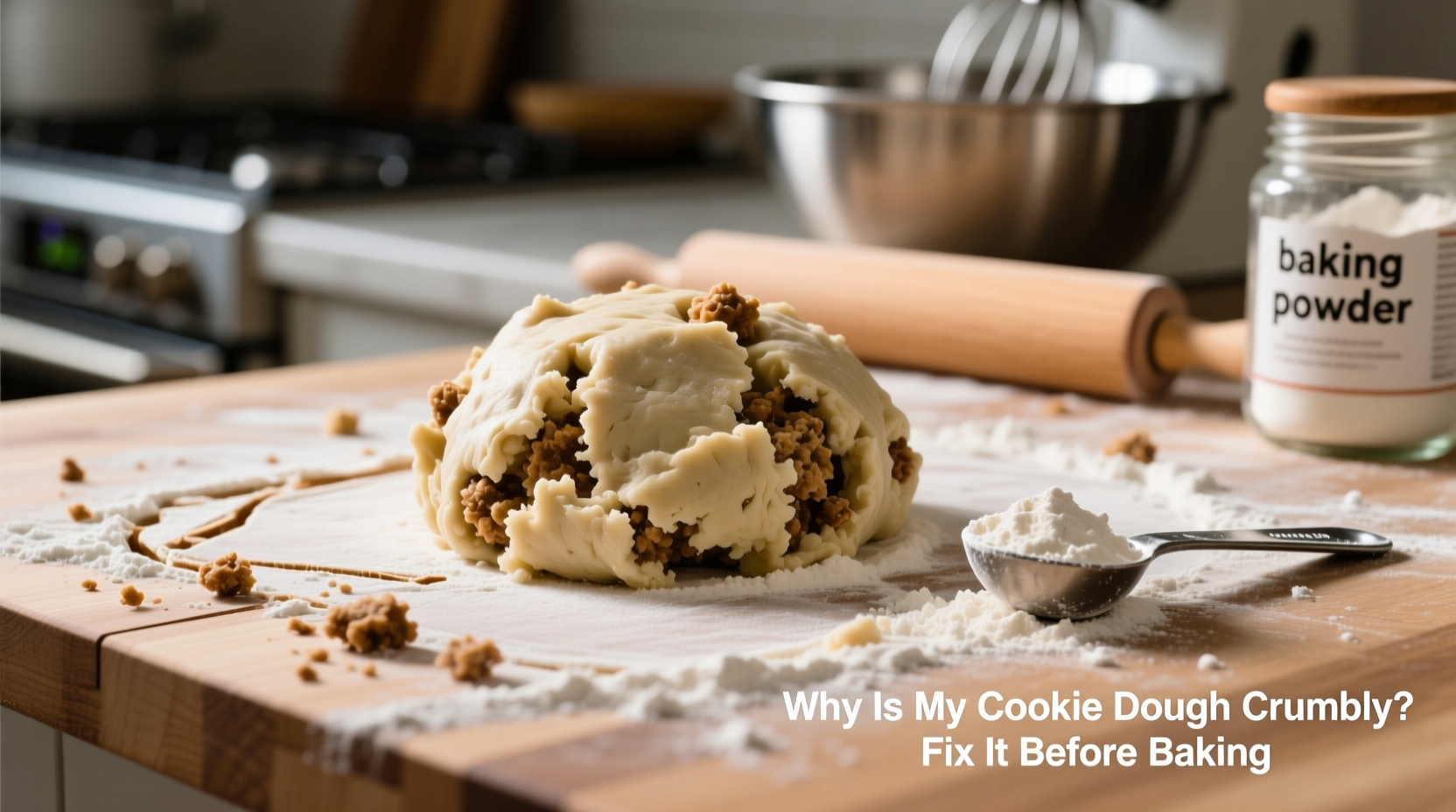 why is my cookie dough crumbly fixing texture before baking