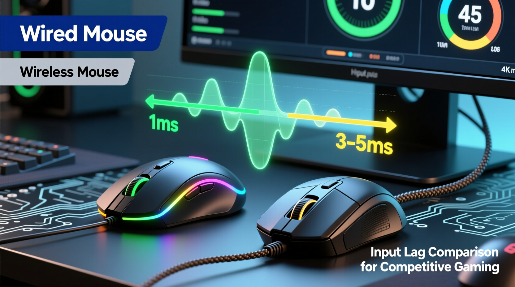wireless mouse vs wired which has less input lag for competitive gaming