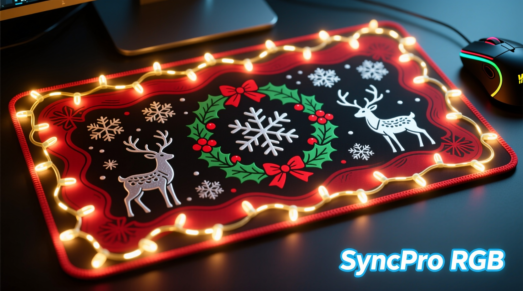 gaming mousepads with animated christmas light borders vs static festive designs which syncs best with rgb setups