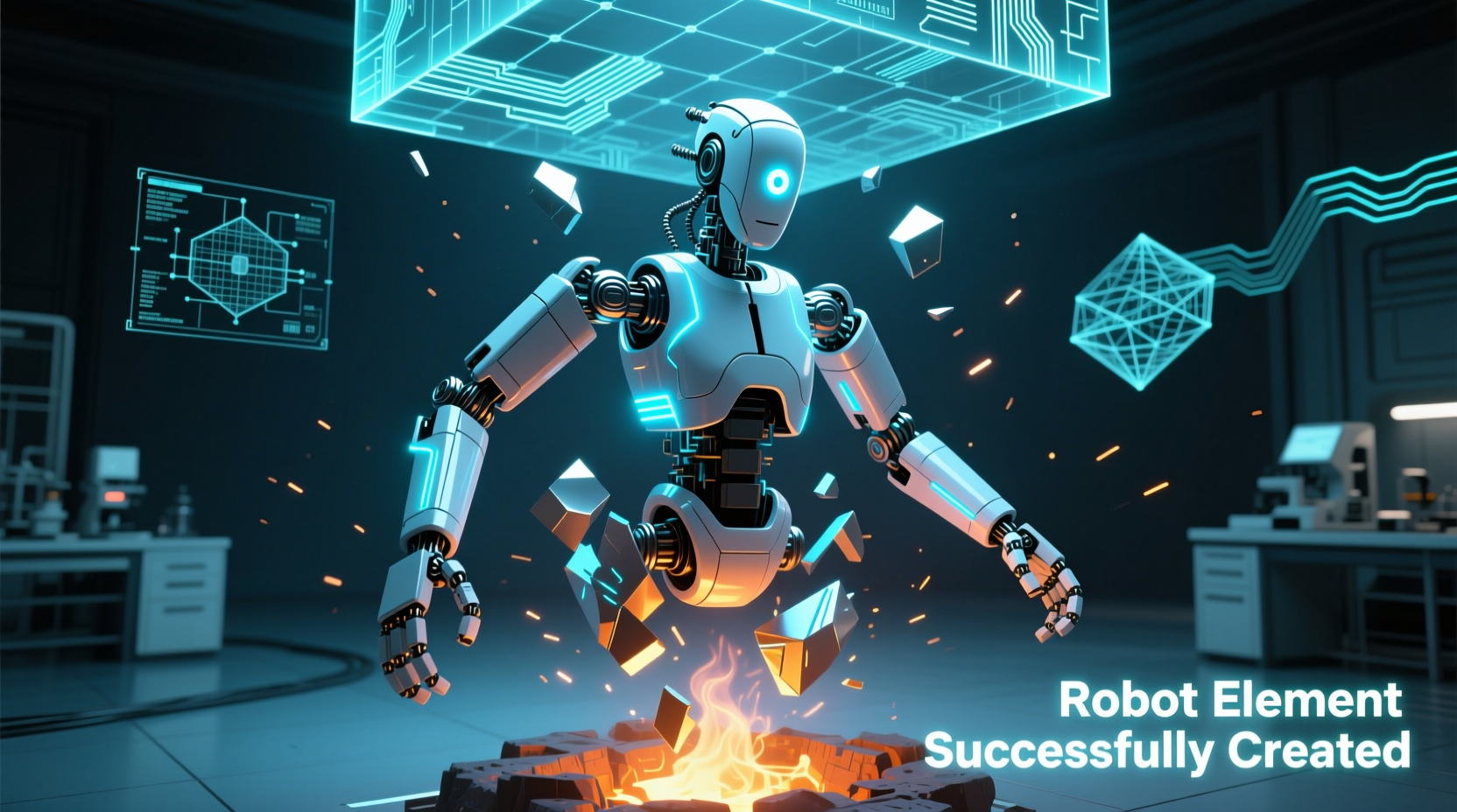 Robot element successfully created in Infinite Craft