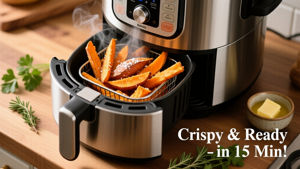 Perfect Frozen Sweet Potato Fries in Instant Pot Air Fryer