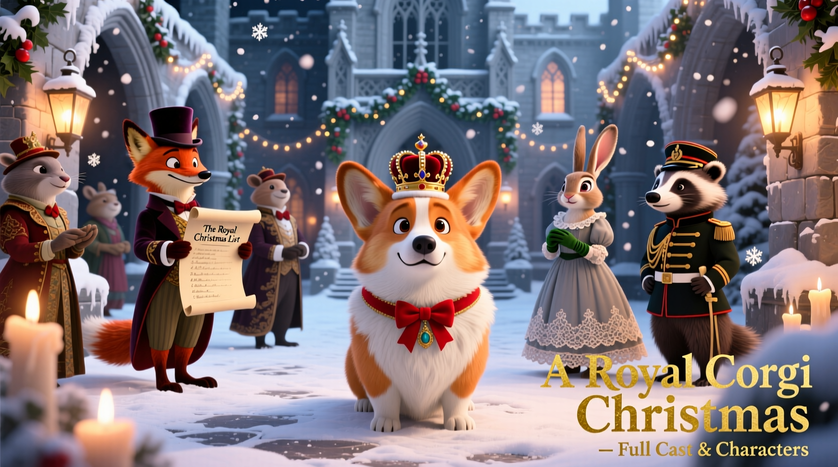 a royal corgi christmas cast