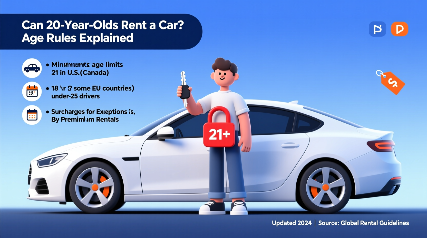 can 20 year olds rent a car
