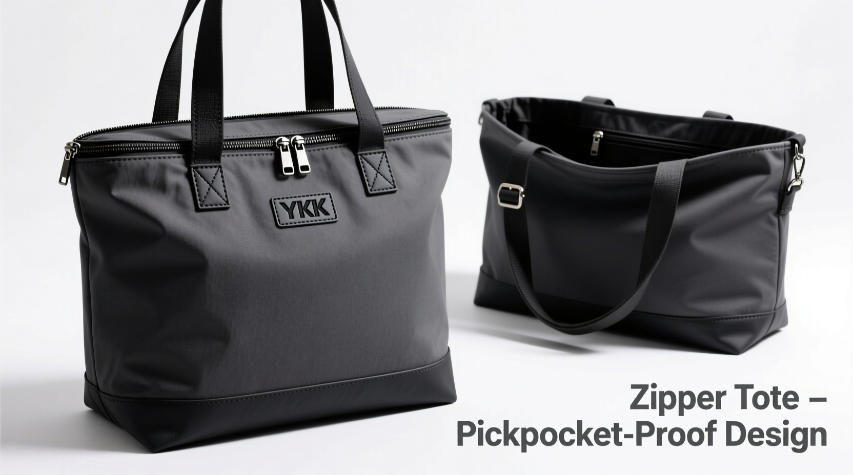 tote bag with zipper vs open top which deters pickpockets in tourist areas