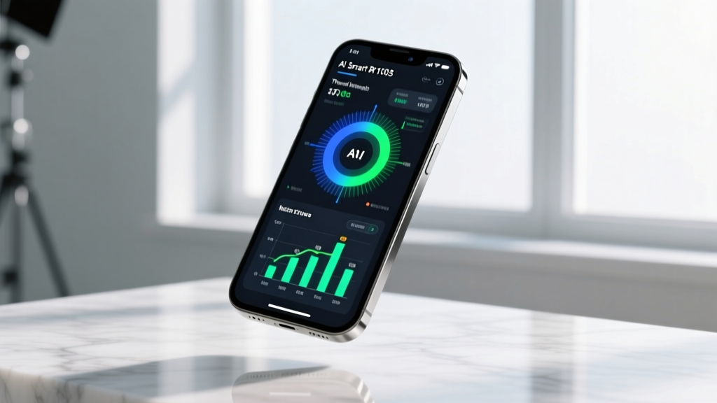 Smartphone displaying an AI smart lock diagnostic dashboard showing Thread network mesh strength and motor torque telemetry.