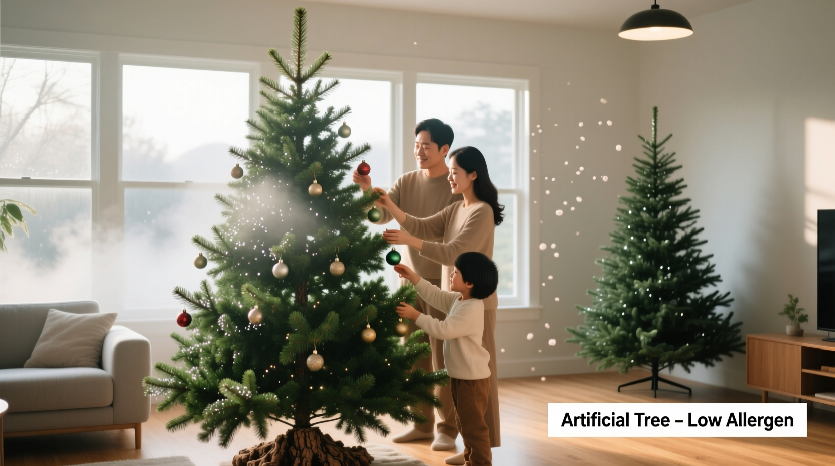 is a live christmas tree better than artificial when considering allergies