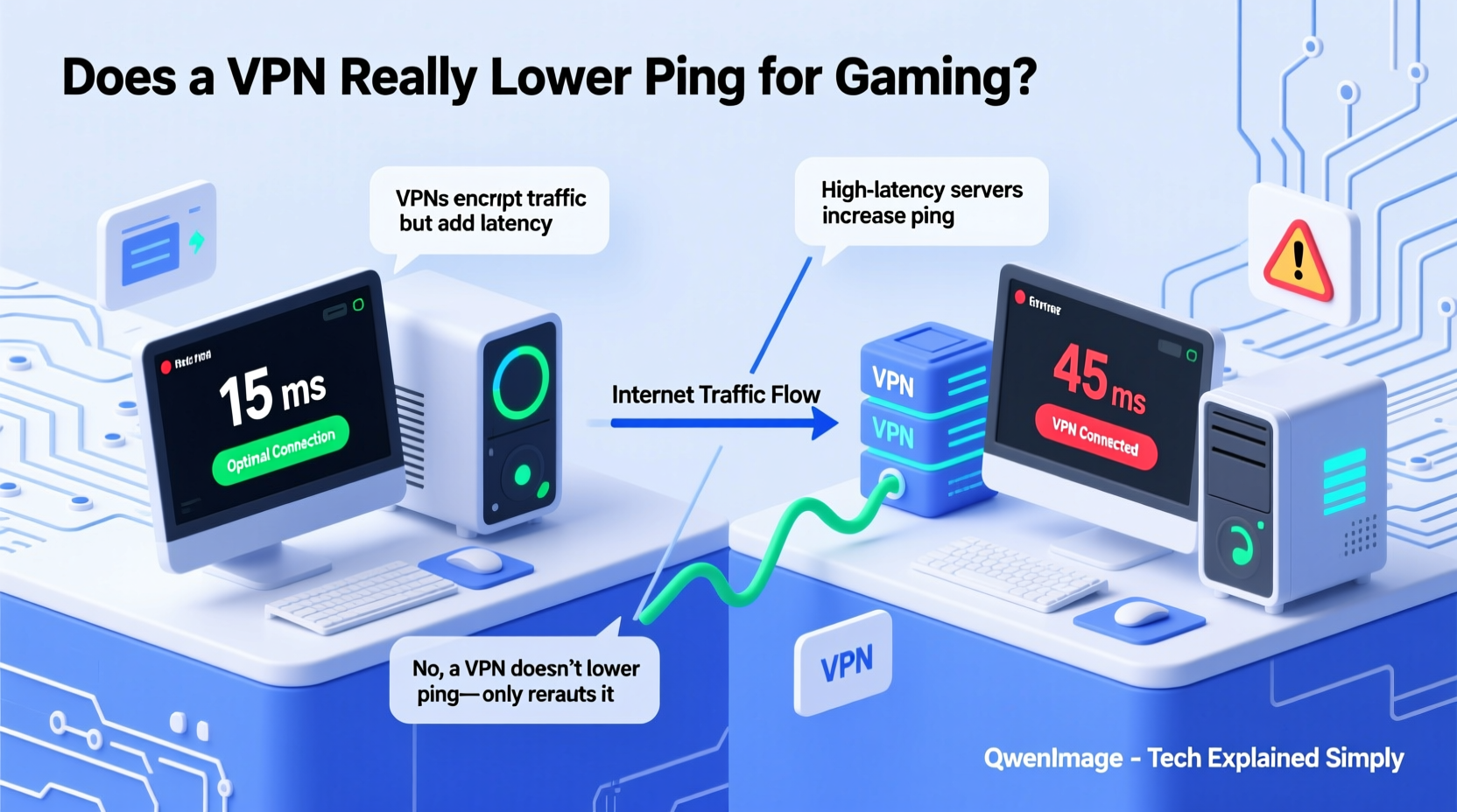 vpn for gaming does it actually lower ping or just slow down your connection
