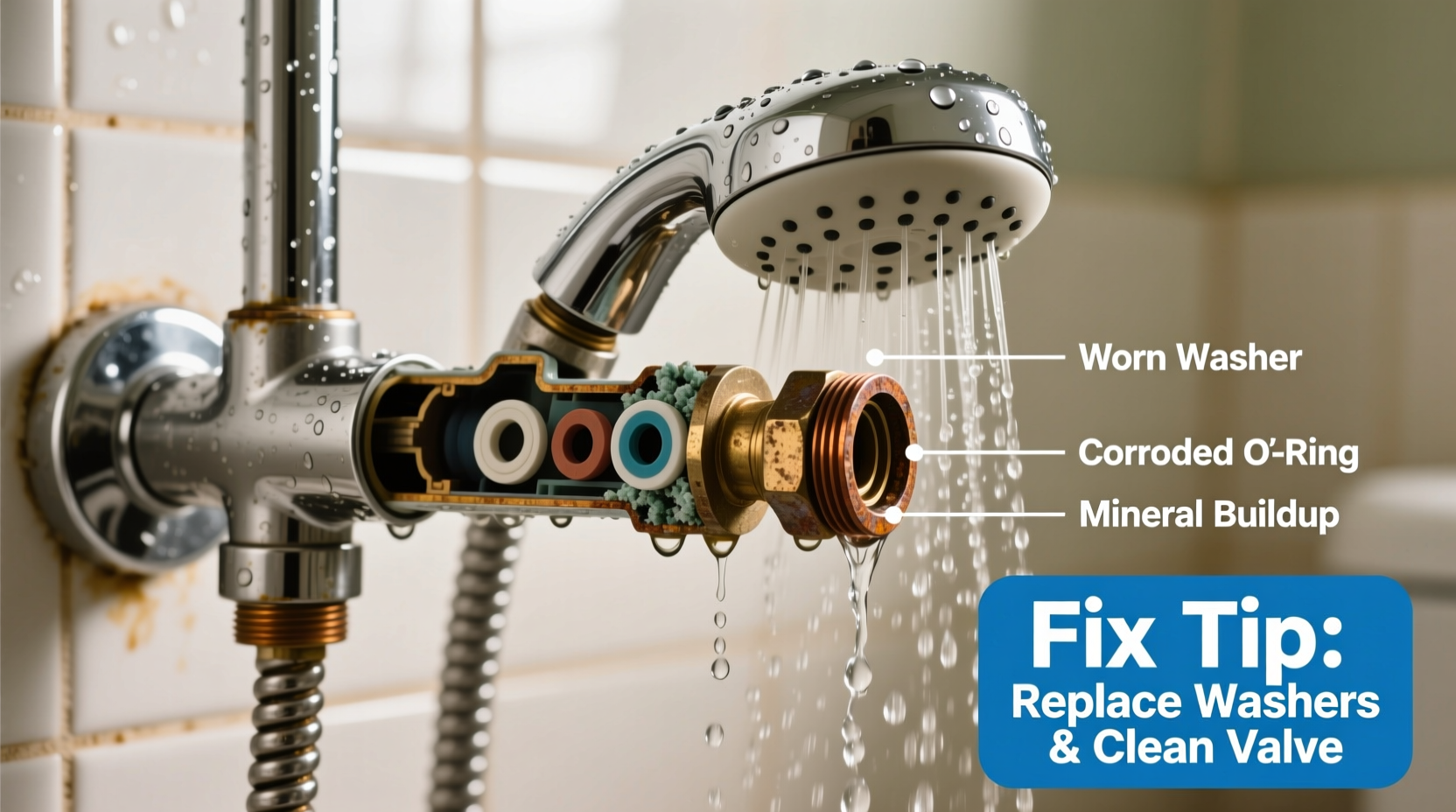 why does my shower head leak after turning it off and how to fix it