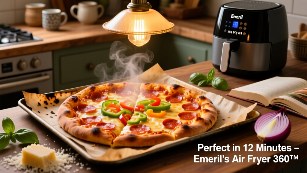 Crispy Frozen Pizza in Emeril Air Fryer 360