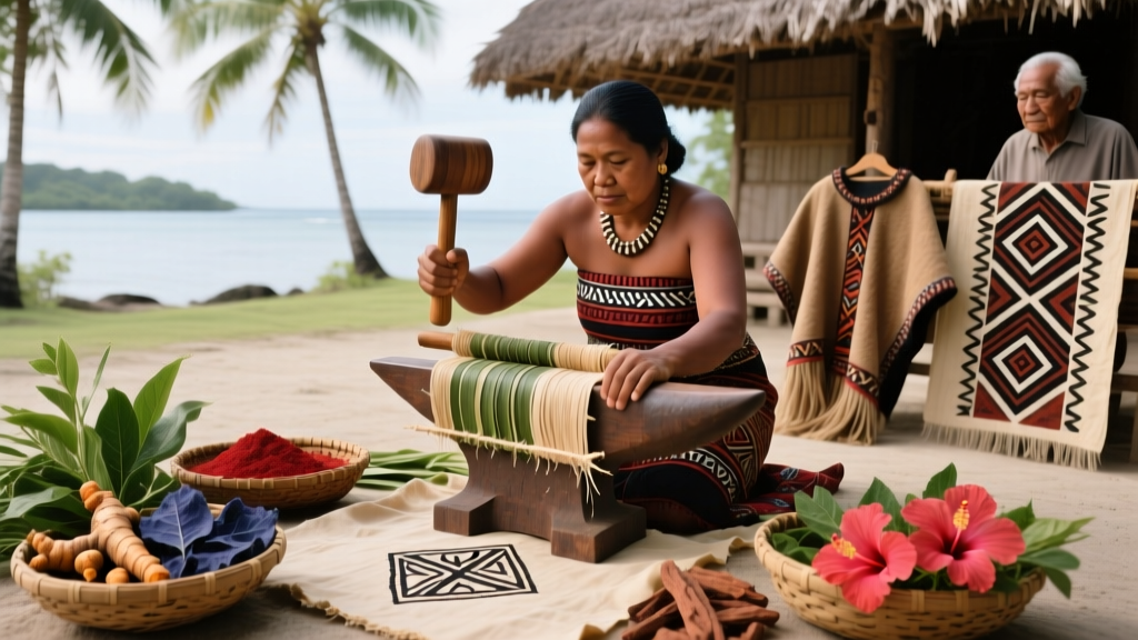 Tongan Ngatu Making Process And Plant Based Dye Recipes