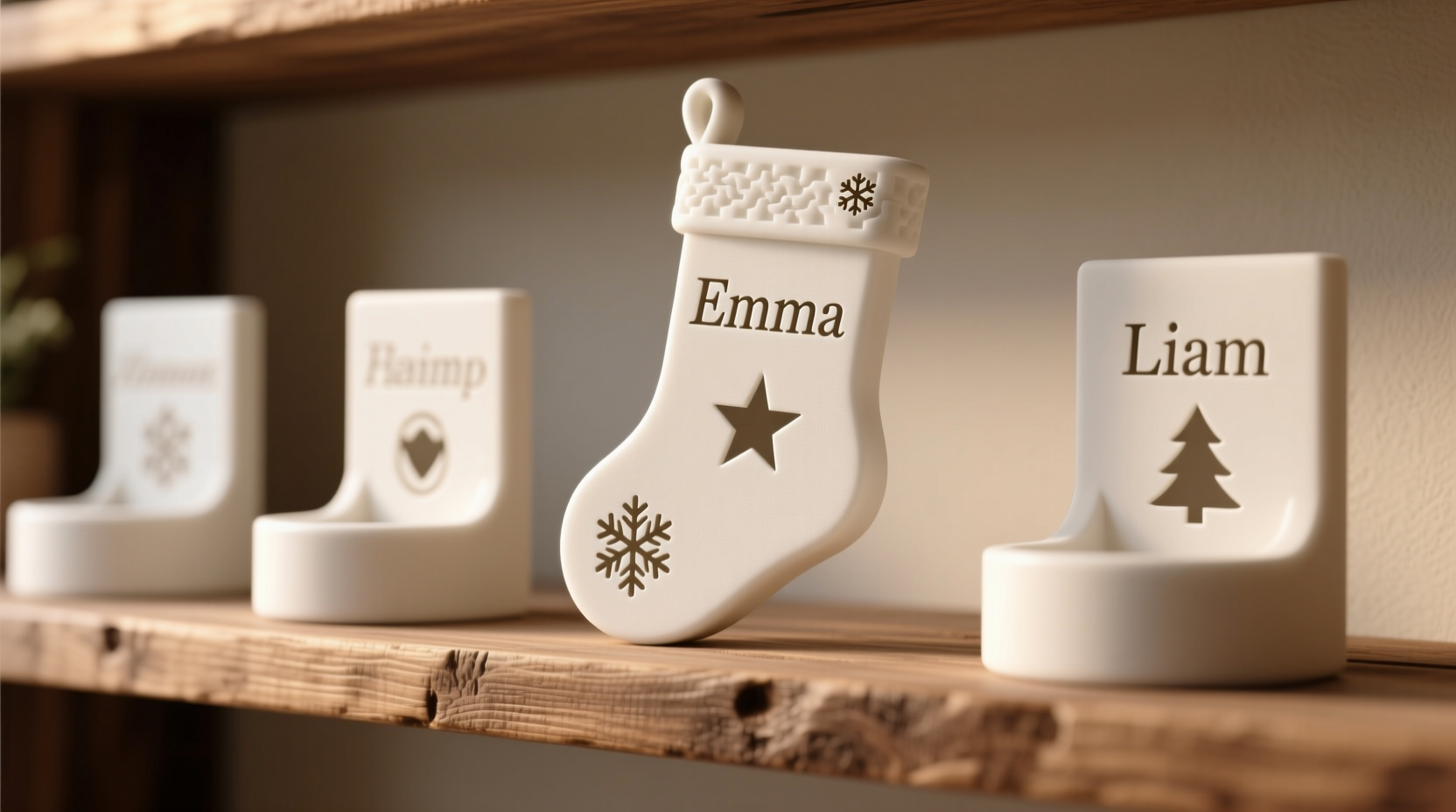 how to personalize stocking holders with 3d printed names or icons