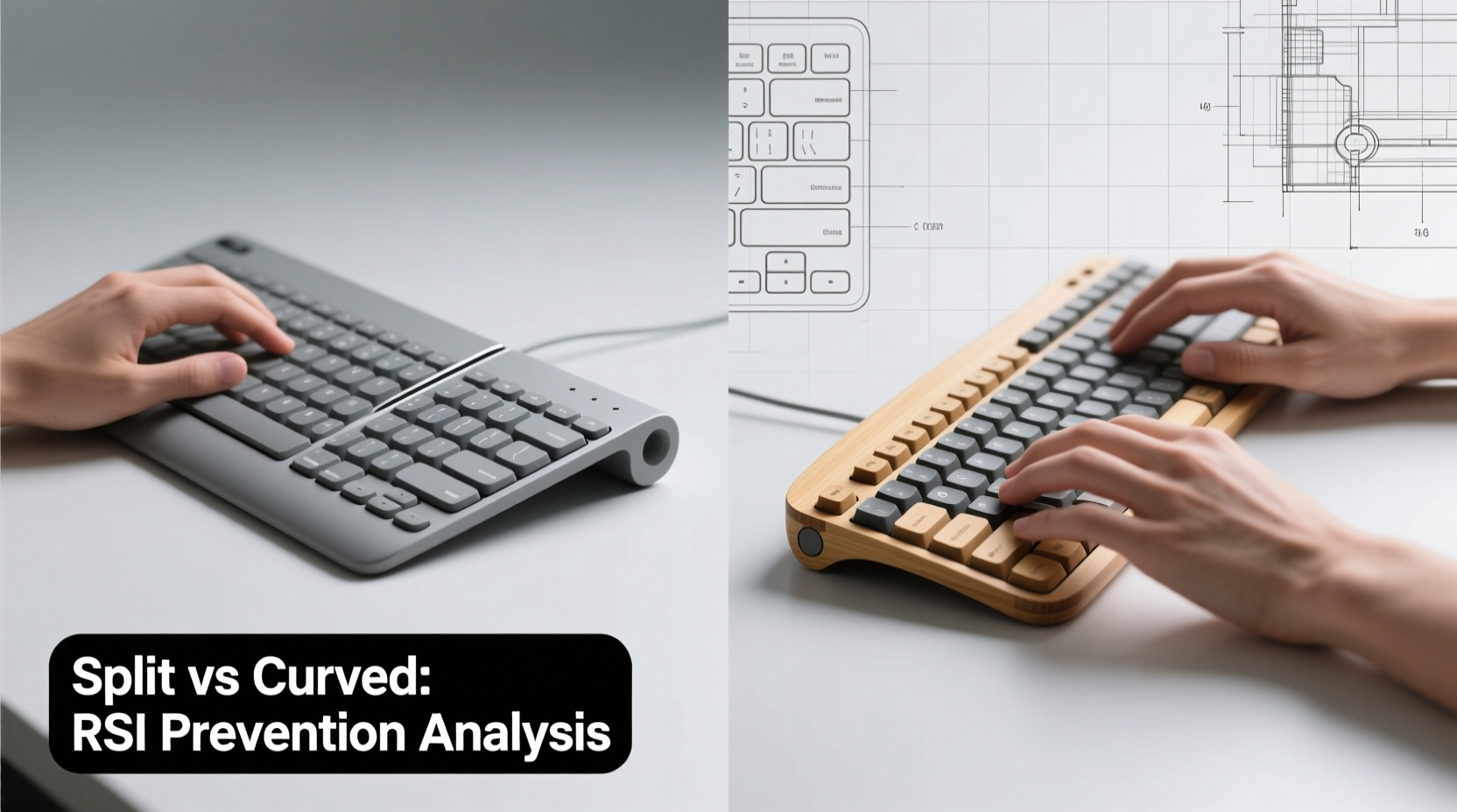 split keyboard vs curved ergonomic design which prevents rsi