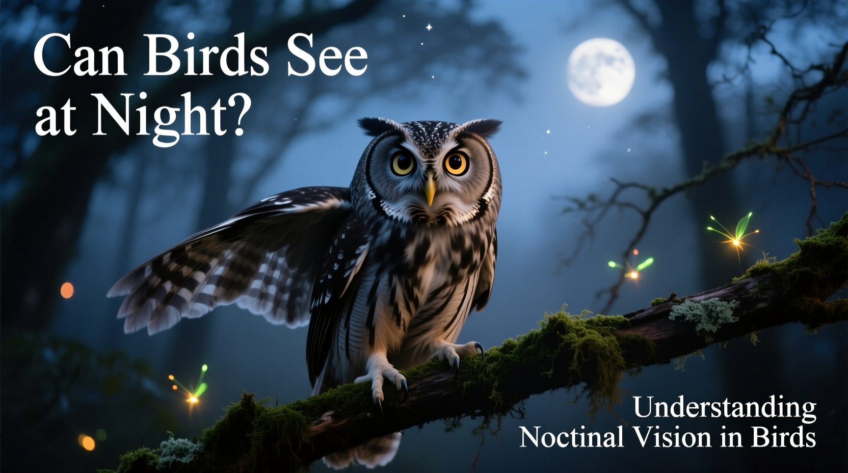 can birds see at night