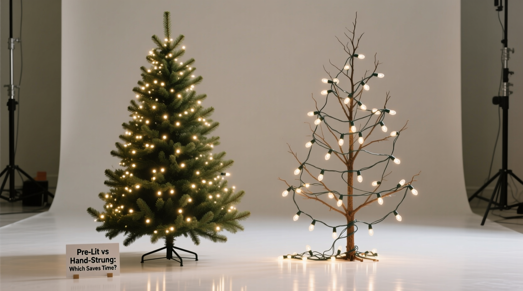 is a pre lit artificial tree worth it or should you string your own lights