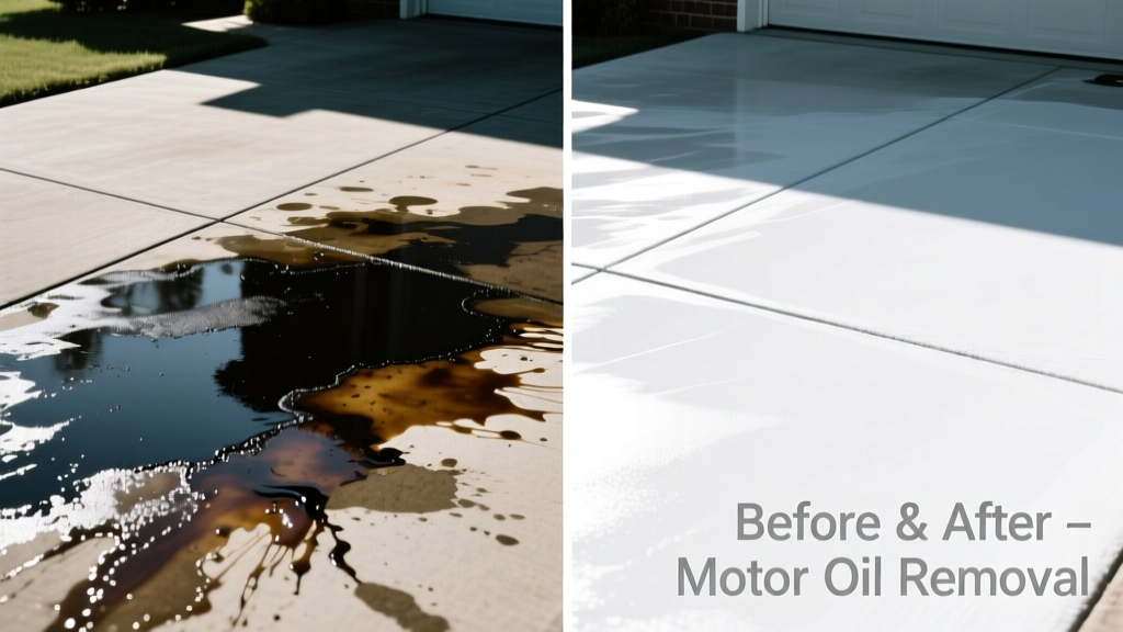 How to Remove Motor Oil from Concrete Driveways & Floors