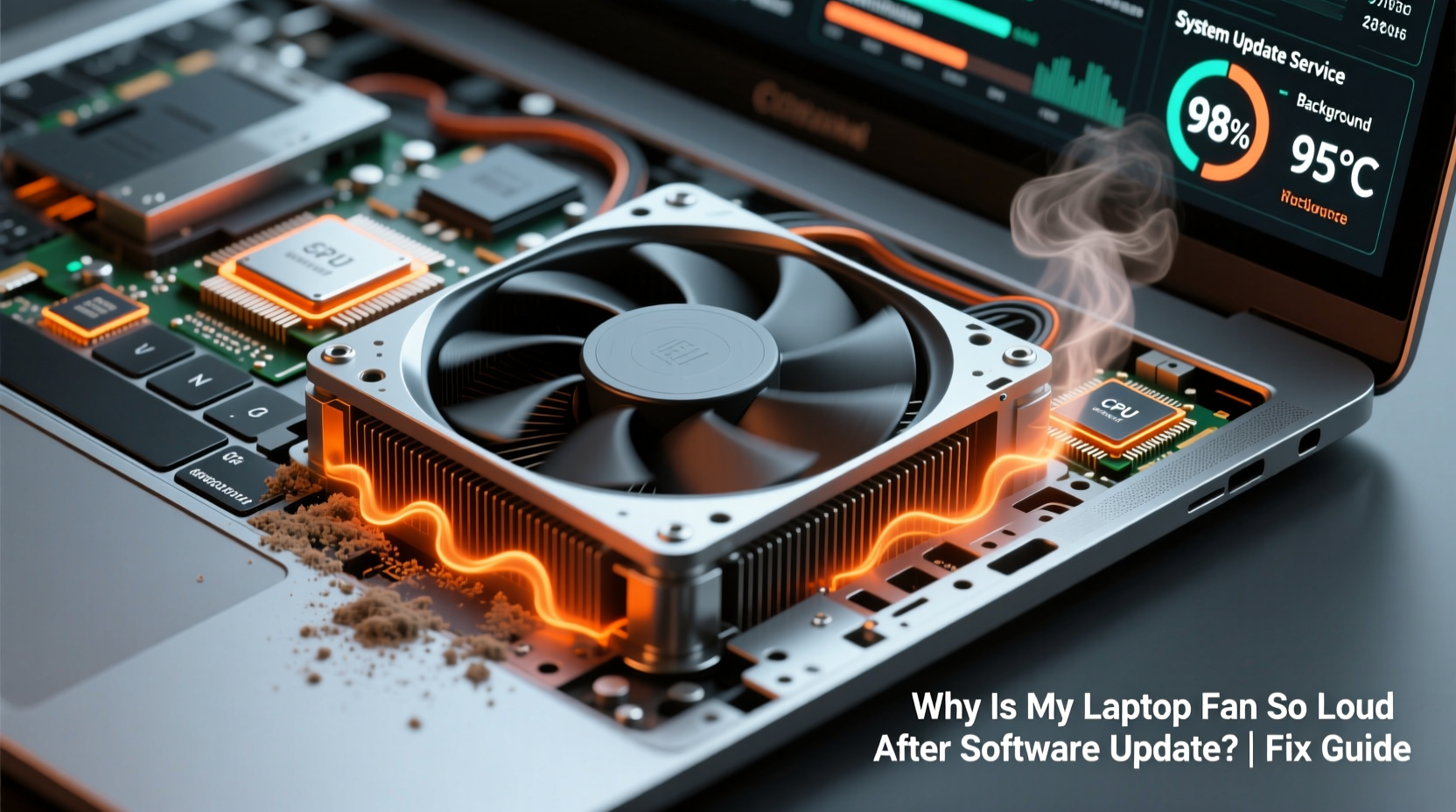 why is my laptop fan so loud after updating software and can it be fixed