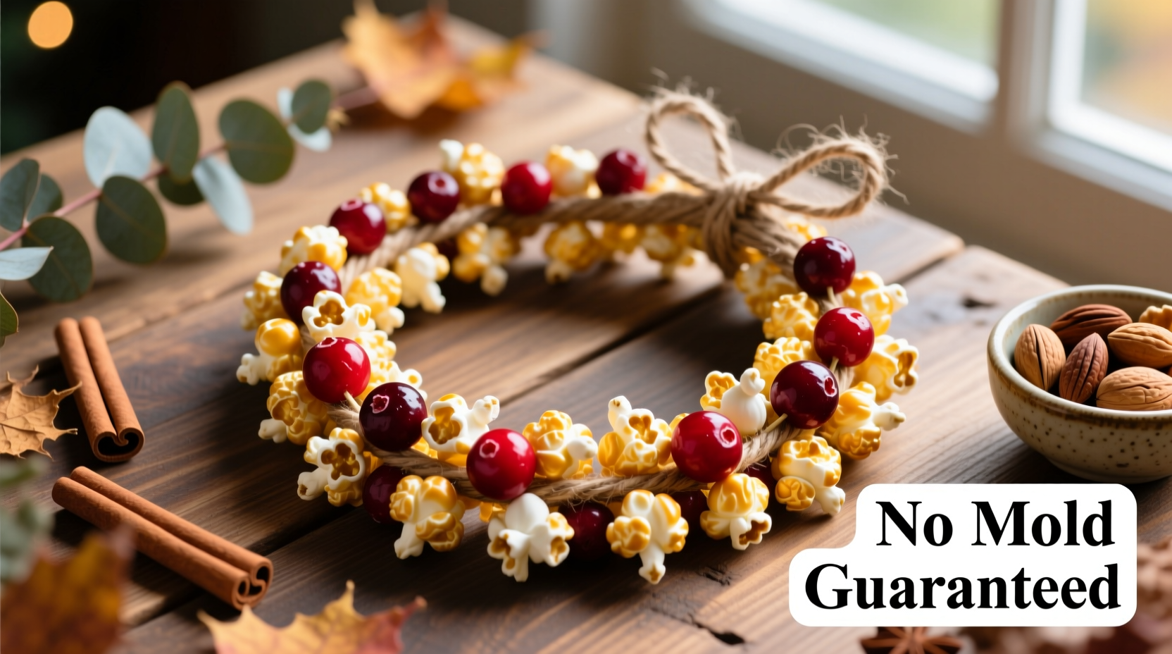 how to make edible garland with popcorn and cranberries without mold