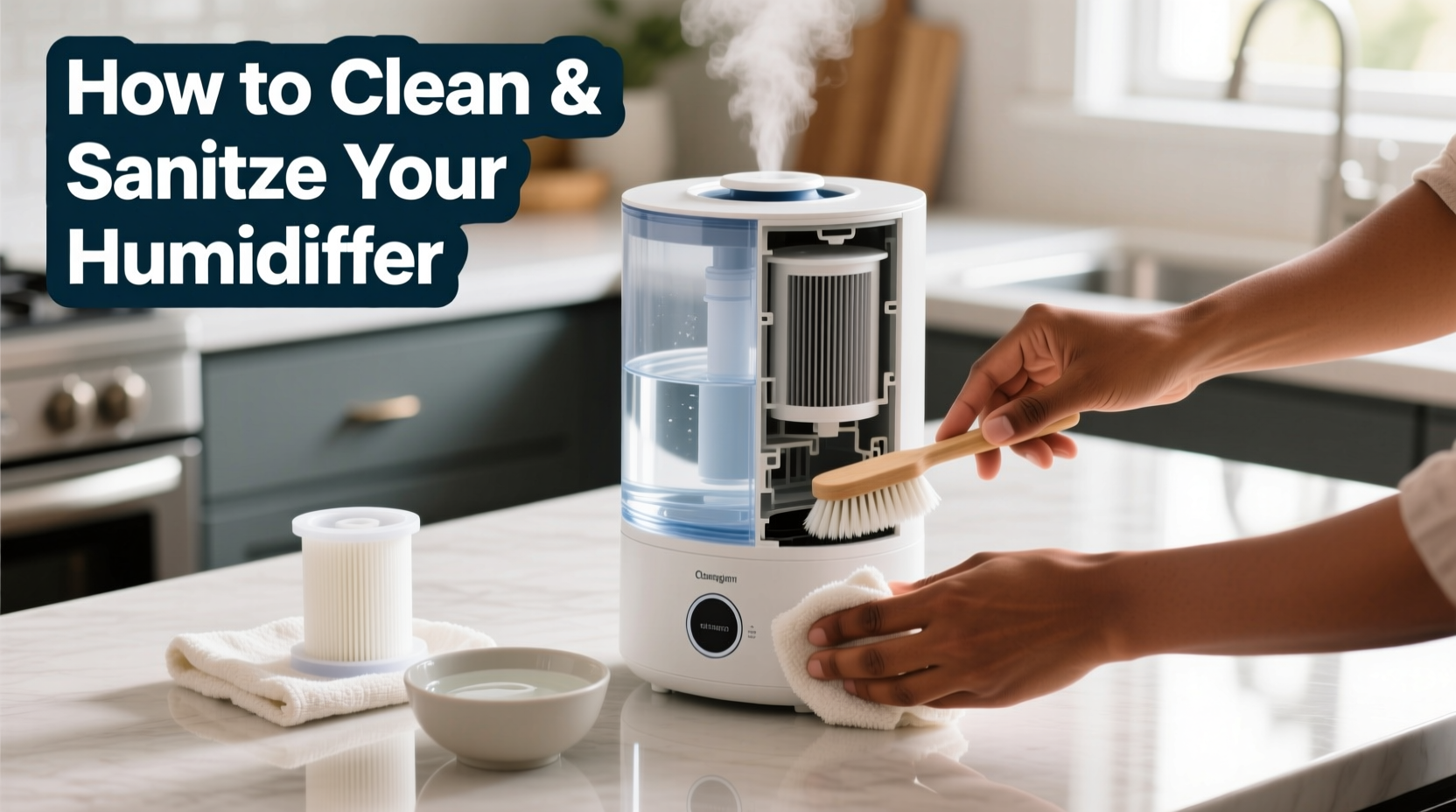 how to clean and sanitize your humidifier because its