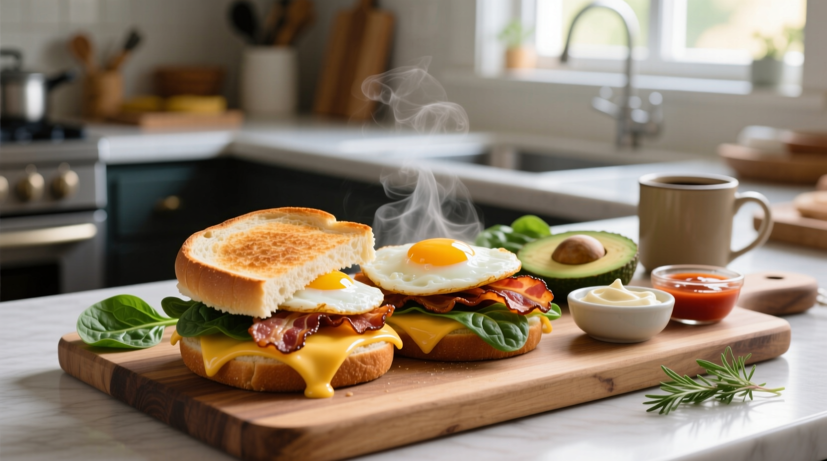 make a quick and easy batch of breakfast sandwiches wit