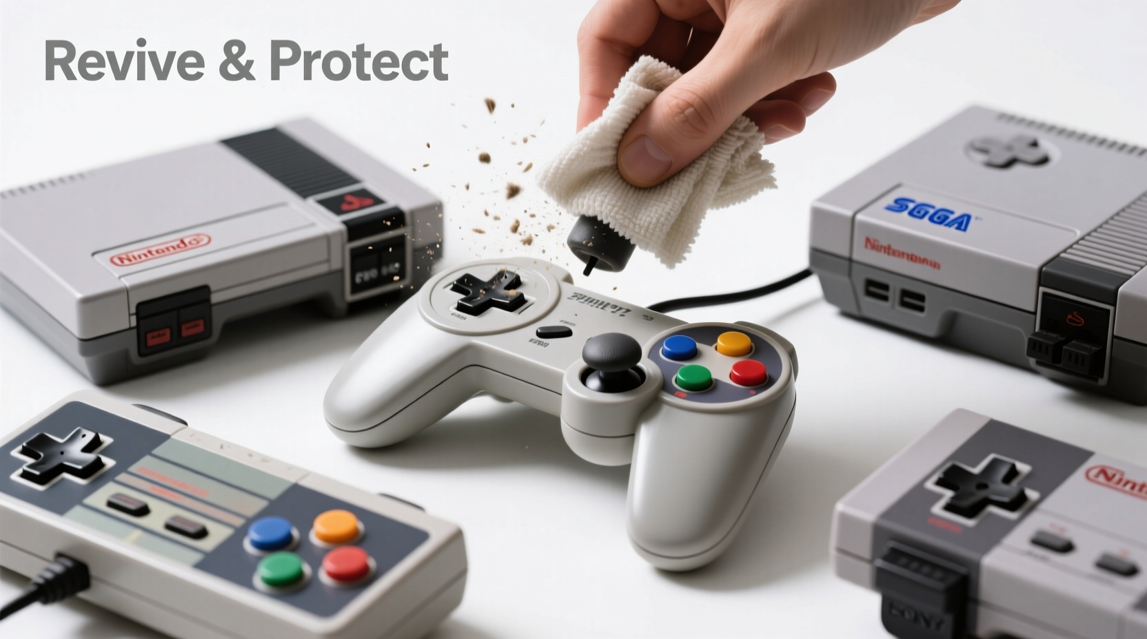 how to clean retro gaming controllers safely