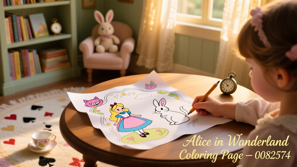 Alice in Wonderland Coloring Pages for Your Little Princess: Creative Play, Fine Motor Development & Screen-Free Calm
