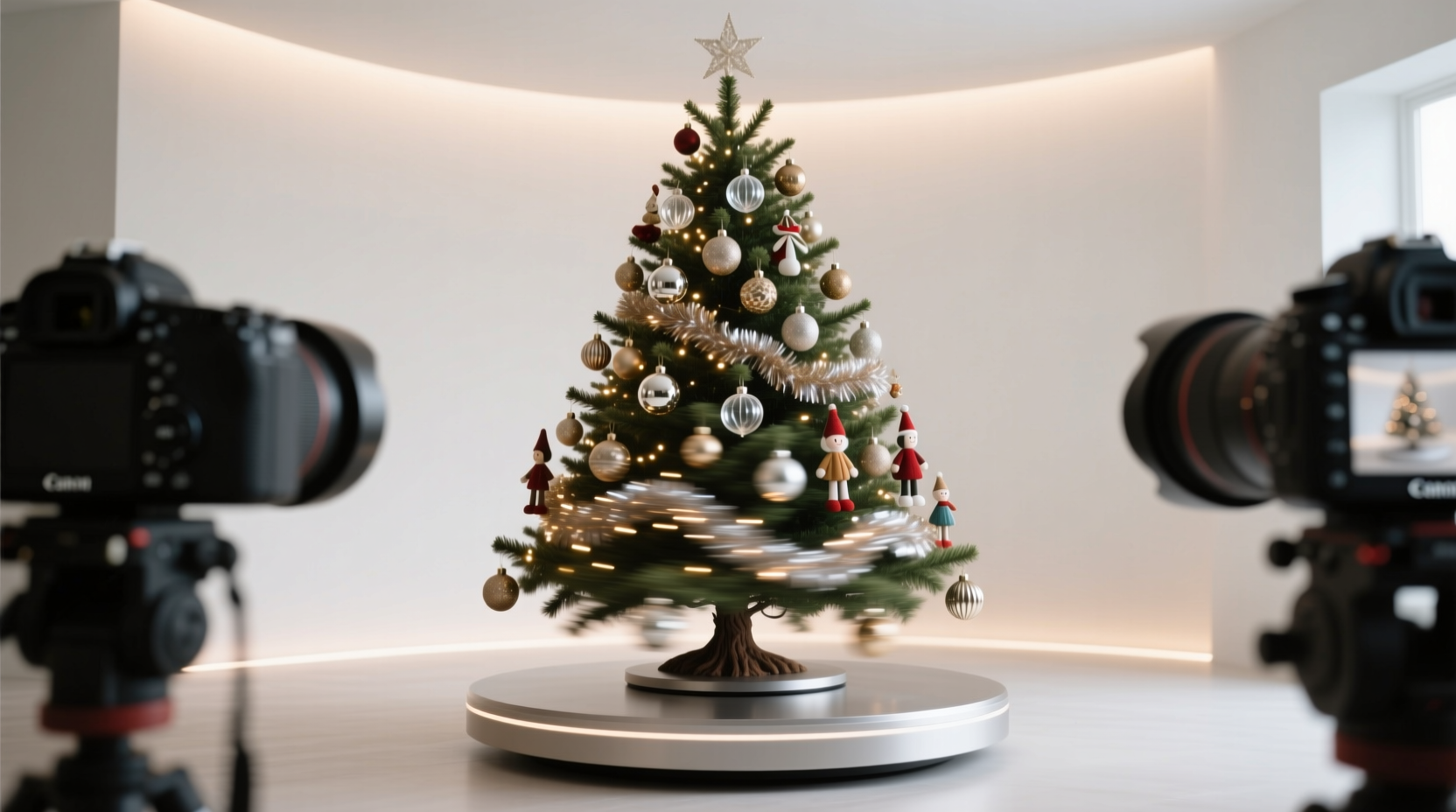 is a rotating tree base necessary for evenly viewing all decoration angles
