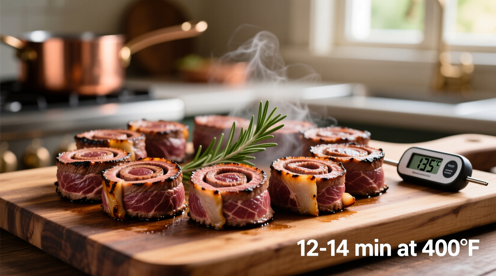 how long to cook steak pinwheels in oven
